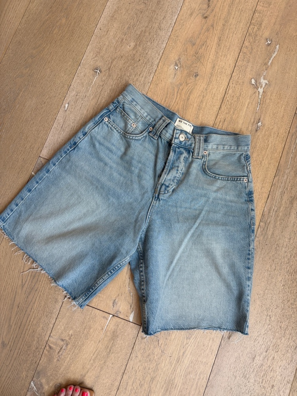 We The Free Light Blue Denim Jean Shorts